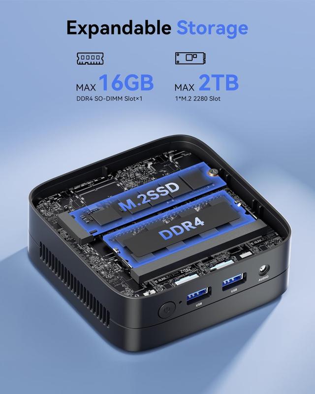 Mini PC KAMRUI Essenx E1 16 GB de RAM 512 GB SSD Intel N150 4K